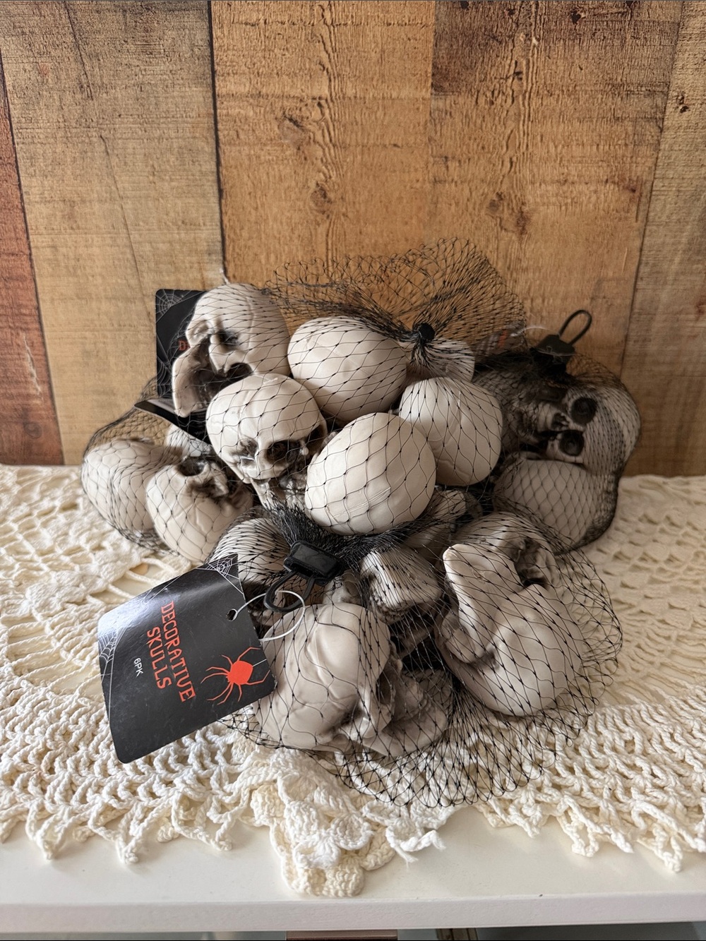 Decorative Skulls Lot of 24 - Home Holiday Decoration New with Tags